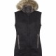 Annabel Brocks Quilted black Gilet With Natural Collar f
