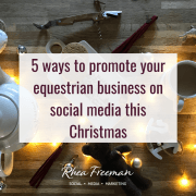 Five ways to promote your equestrian business on social media this Christmas
