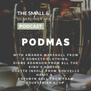 Podmas - Amanda Marshall from 3 Donkeys Clothing Diane Adamson from All The Kings Horses Odette Insoll from Nouvelle Habit and Kathryn Bell from Team Equestrian Shop