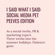 Social media marketing expert sharing pet peeves for small business owners
